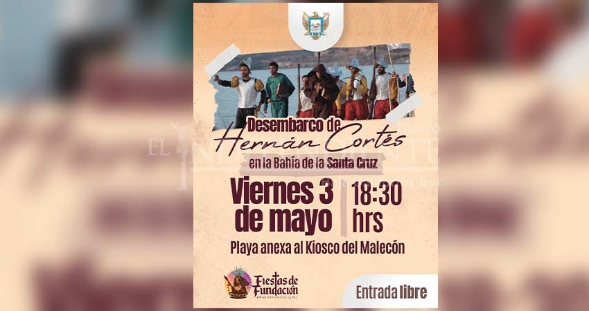 Hoy se presenta el espectáculo escénico “Desembarco de Cortés en la Bahía de la Santa Cruz”