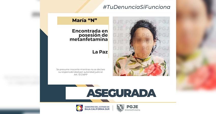 Detienen María “N” por el probable delito de venta de droga