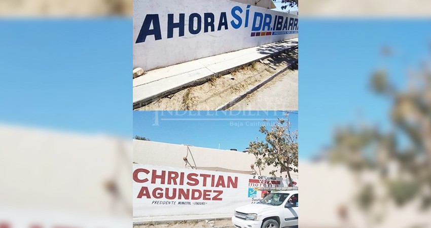 Denuncia Ernesto Ibarra retiro de su propaganda por parte de sus adversarios