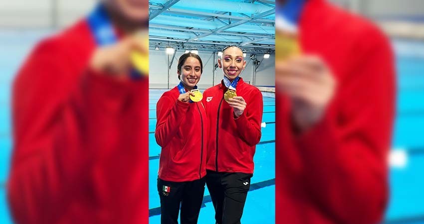 Las Sudcalifornianas Glenda Inzunza y Daniela Estrada logran oro en natación artística