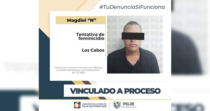 Vinculan a proceso por tentativa de feminicidio a Magdiel “N”