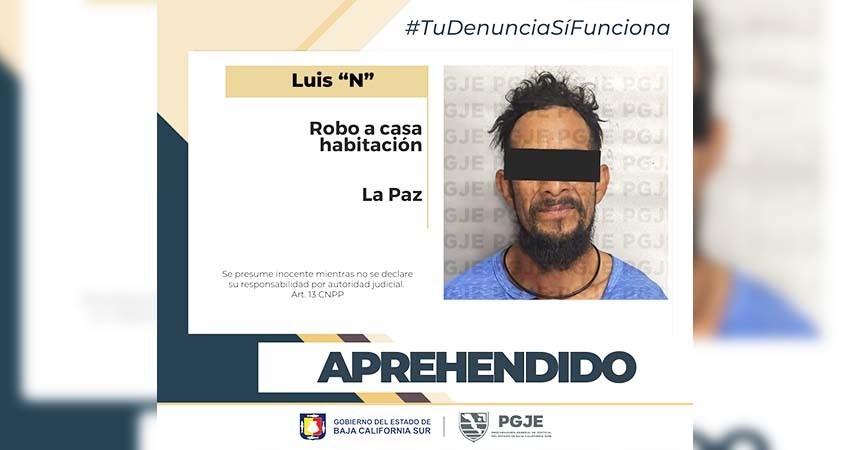 Ponen a disposición del juez a posible responsable de robo en casa habitación