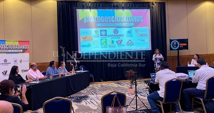 Organiza COPARMEX “Diálogos Ciudadanos” con candidatos a la alcaldía de Los Cabos; solo fueron 3