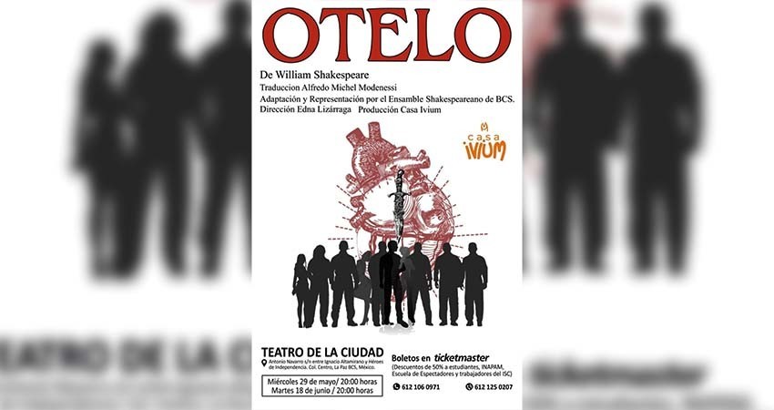 Presentarán en el teatro de la ciudad “Otelo, el moro de Venecia”