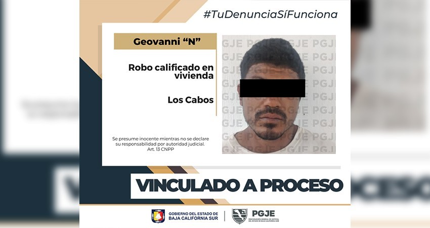 Por el delito de robo Geovanni “N” quedó vinculado a proceso