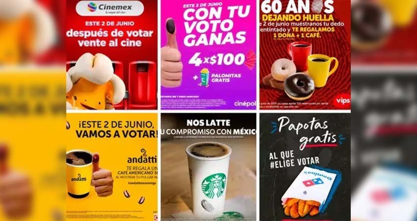 Productos gratis al mostrar dedo entintado después de votar; aquí las promociones