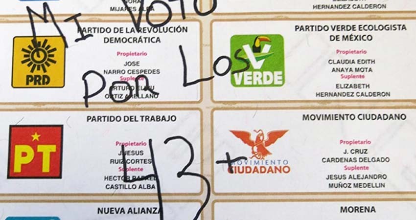 Unos 1.34 millones de mexicanos anularon su voto, superan a los que votaron por el PRD