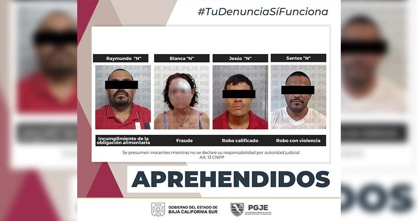 Son aprehendidos los posibles responsables de robo, fraude e incumplimiento de la obligación alimentaria