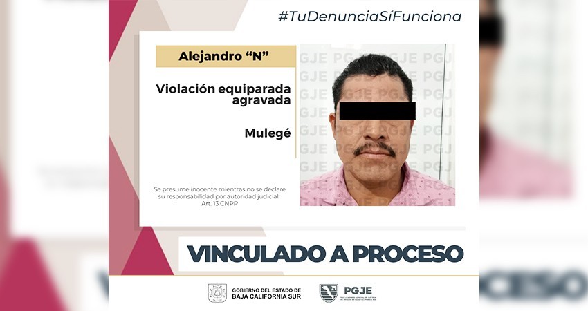 Queda en prisión preventiva imputado por violación equiparada agravada contra una menor