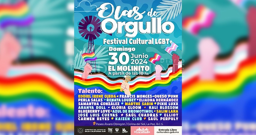 Realizarán festival sobre diversidad LGBTQ+: Olas de Orgullo 2024
