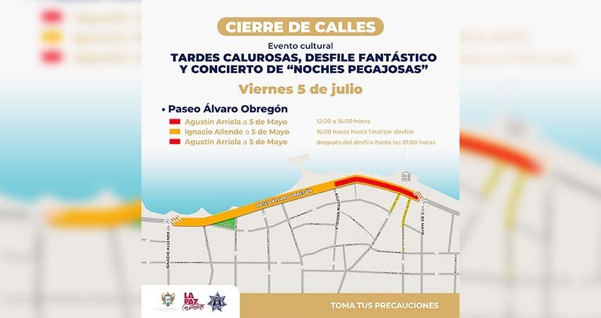 Este viernes cerrarán de manera parcial el malecón de La Paz