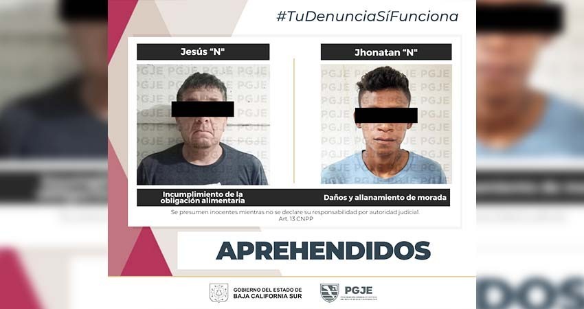 Fueron aprehendidas dos personas acusadas de diversos delitos