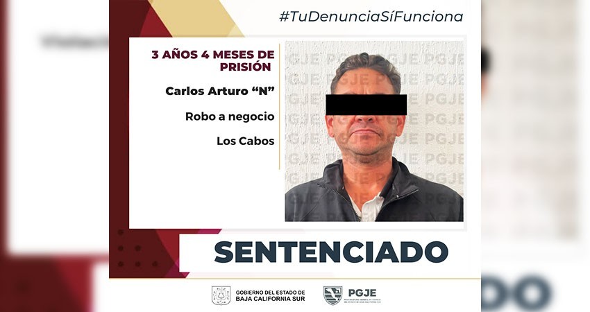 Sentencian a 3 años 4 meses de prisión a Arturo “N” por robo a joyería