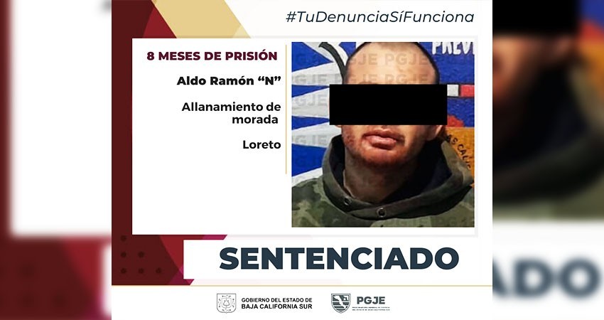 Por allanamiento de morada condenan a 8 meses de prisión a Aldo “N”