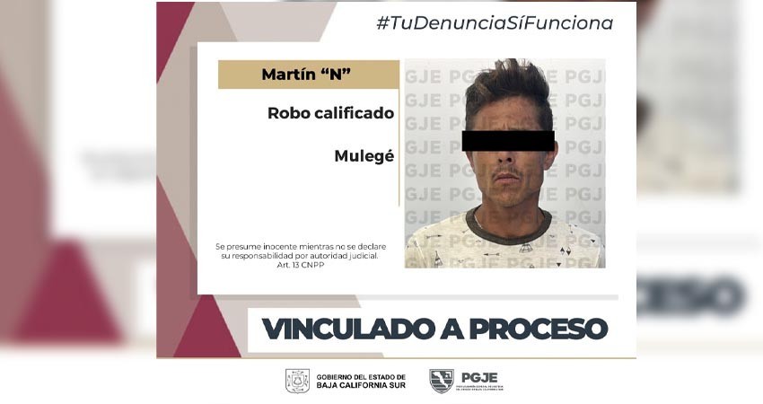 Vinculan a proceso contra Martín “N” por robo calificado