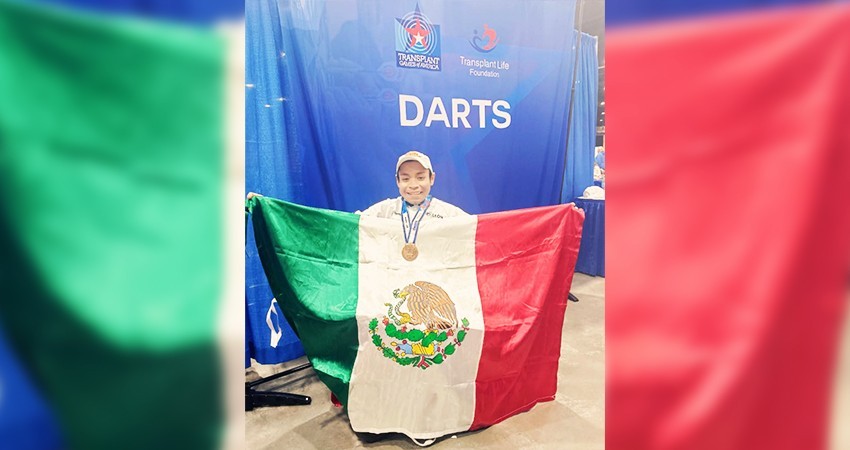 Estudiante de la UABCS gana medalla de bronce en juegos internacionales para personas con trasplantes