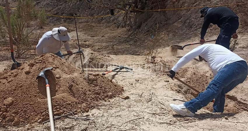 Nueve fosas con 12 osamentas, el saldo de los colectivos de búsqueda en Los Cabos