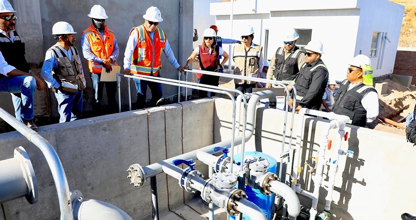 Nueva planta potabilizadora de agua en La Paz presenta un 100% de avance estructural
