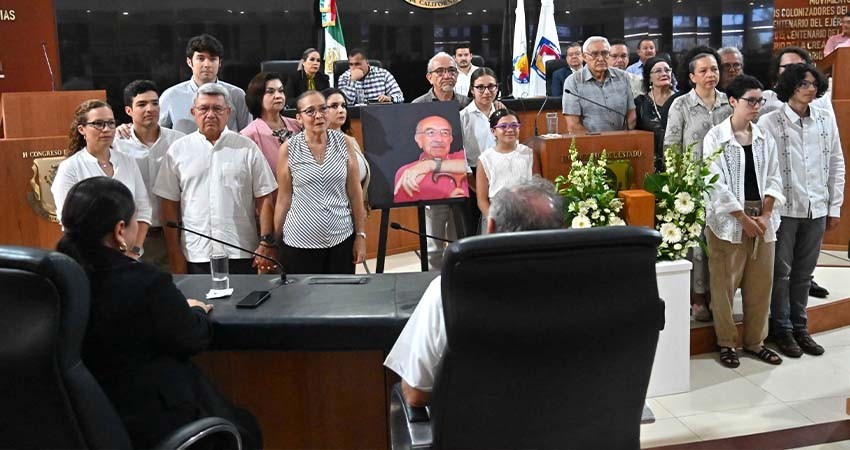 Rinde el Congreso de BCS homenaje póstumo al constituyente Armando Trasviña Taylor