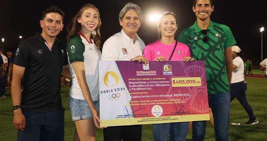 Reconoce INSUDE a los atletas olímpicos Sudcalifornianos con estímulos económicos