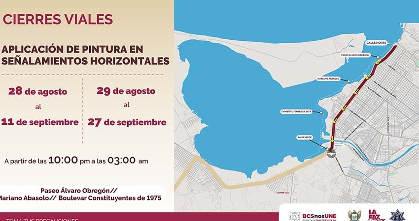 Habrá cierre parcial de circulación en el paseo Álvaro Obregón y Mariano Abasolo