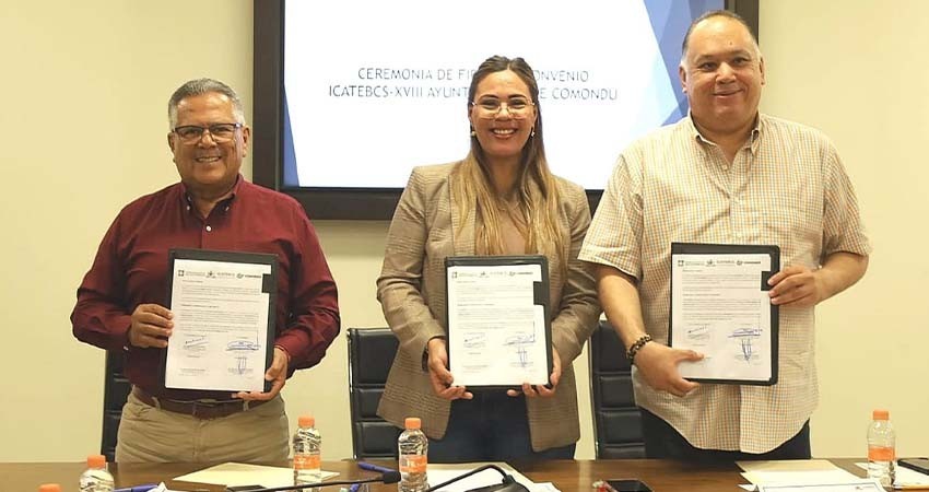 Firma ICATEBCS convenio de colaboración con el ayuntamiento de Comondú