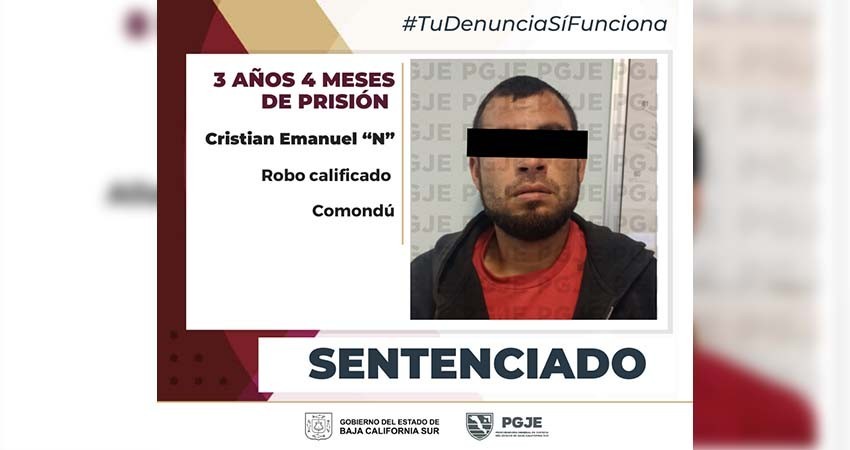 Por robo Cristian “N” pasará más de 3 años en prisión