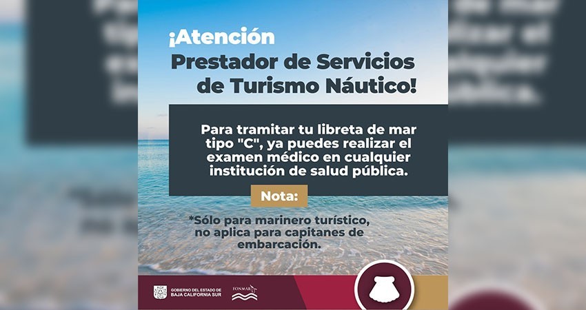 Simplifican trámite de libretas de mar para marineros turísticos