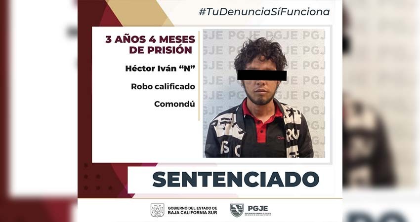 Por el delito de robo Héctor Iván N estará en prisión más de 3 años