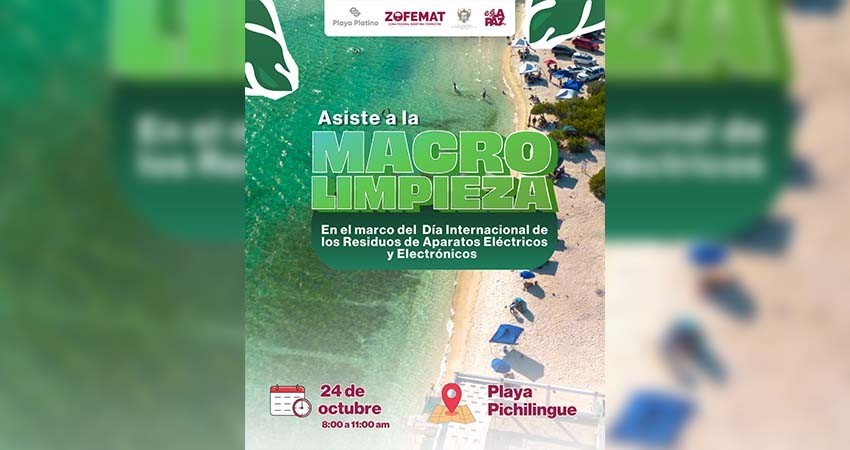 Gobierno Municipal invita a la ciudadanía a la Macro Limpieza de la playa Pichilingue