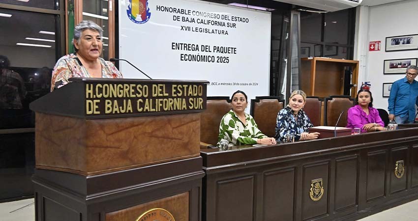 Gobierno de BCS entrega al Congreso local su paquete presupuestal 2025