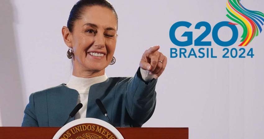 Primer viaje al extranjero de Sheinbaum será al G20 de Brasil