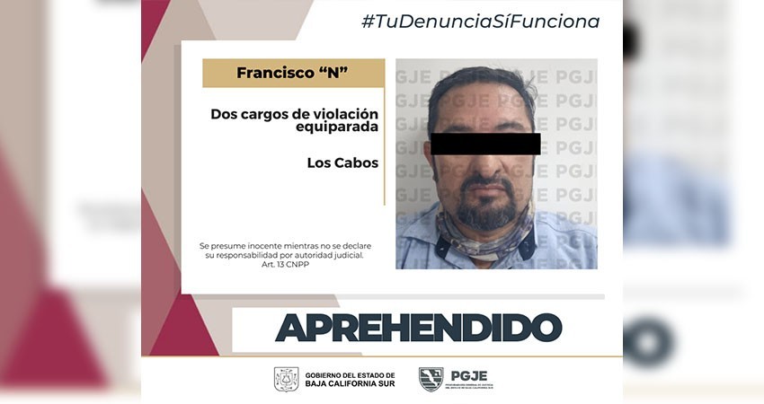 Aprehenden a imputado por dos cargos por violación equiparada agravada