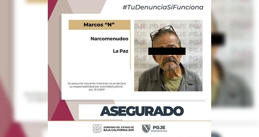 Detienen a presunto distribuidor de droga en La Paz