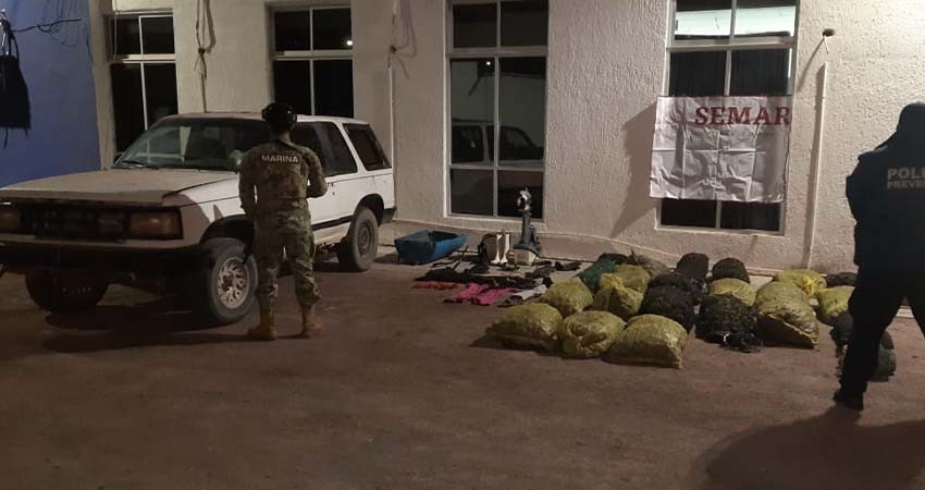 Marina y SSPE, aseguran producto marino en veda en Adolfo López Mateos