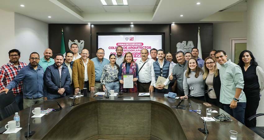 Milena Quiroga firma convenio con arquitectos e ingenieros para fortalecer la cartera de proyectos prioritarios en La Paz
