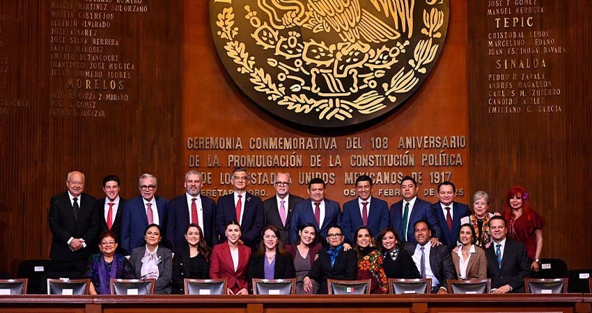 Presente Castro Cosío en el 108º Aniversario de la Constitución Política de los Estados Unidos Me-xicanos
