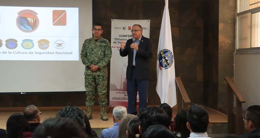 SEDENA imparte conferencia en UABCS sobre el rol de las Fuerzas Armadas en la Seguridad Nacional