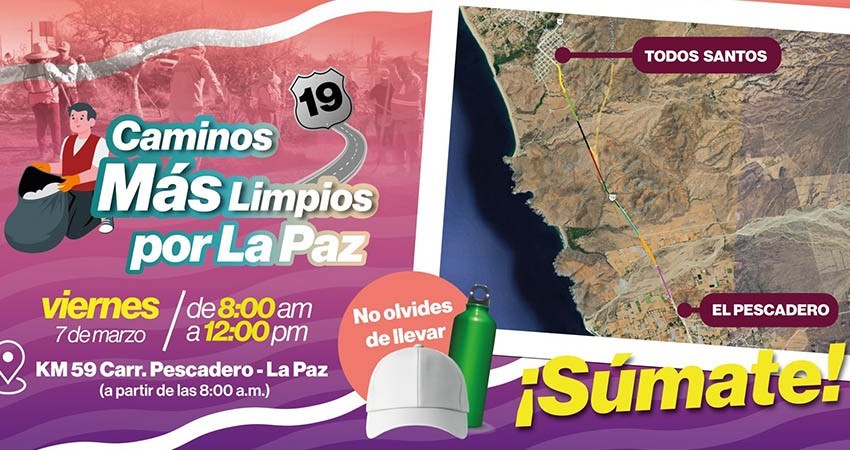 Invitan a la población a sumarse a la jornada de limpieza “Caminos más limpios por La Paz”