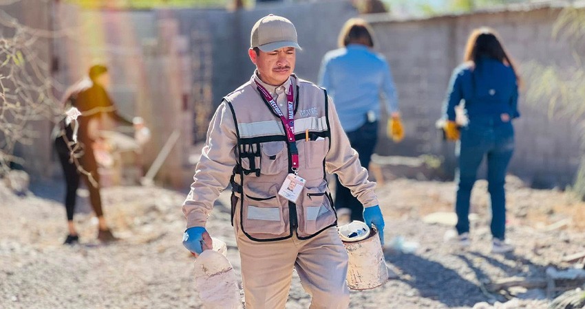 Jurisdicción Sanitaria Uno y el ayuntamiento de Loreto realizaron jornada de descacharrización