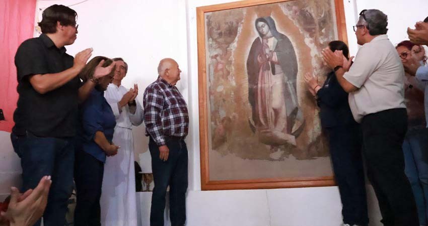 Entregan la restauración de la Virgen de Nuestra Señora de Guadalupe, en Sierra de Guadalupe