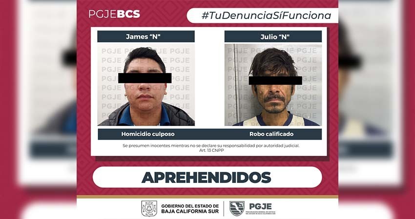 Fueron aprehendidas dos personas por diversos delitos