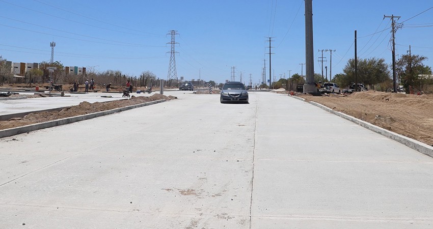 Al 97% la obra de pavimentación de la calle Bahía Concepción en La Paz