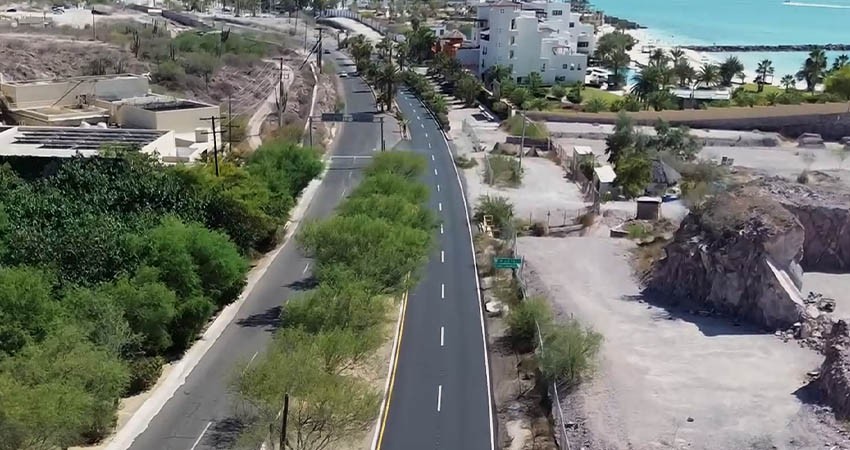 Concluye primera etapa de rehabilitación de la carretera La Paz a Pichilingue