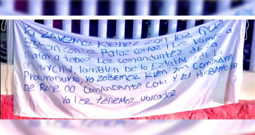 Amenazan de muerte a elementos policiacos estatales, municipales y de la procuraduría
