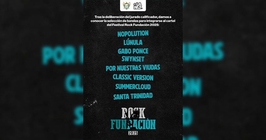 Dan a conocer los resultados de la selección de bandas para el Festival Rock Fundación 2025