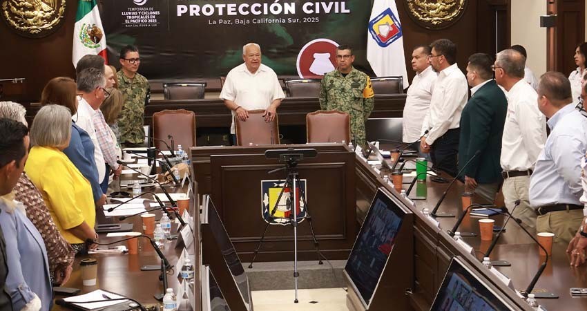 Instala gobernador Víctor Castro el Consejo Estatal de Protección Civil de BCS