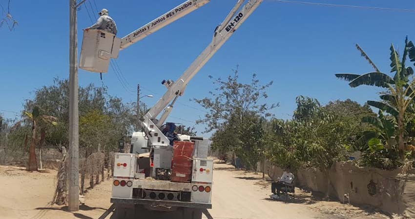 Rehabilita Ayuntamiento de La Paz 55 luminarias en La Trinidad y El Carrizal