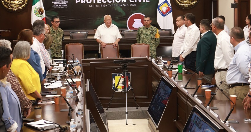 Instala gobernador Víctor Castro el Consejo Estatal de Protección Civil de BCS