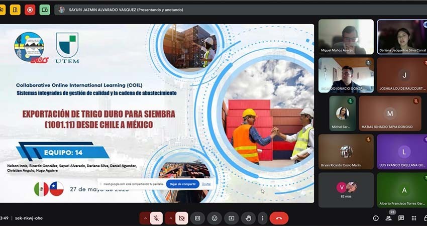 Culmina con éxito programa de internacionalización académica entre la UABCS y la UTEM de Chile